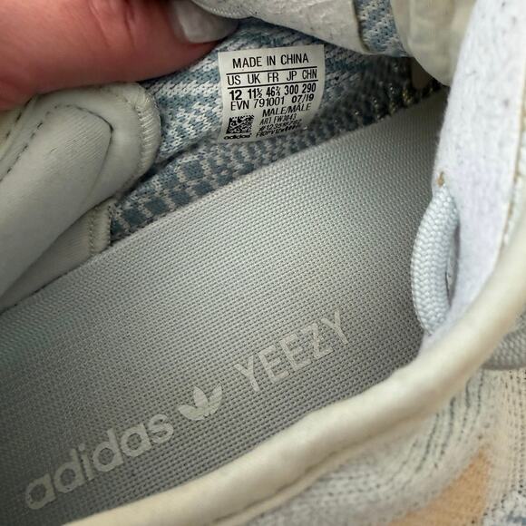Adidas Yeezy Boost 350 V2 Ash Blue Mens Size 12 Grey Yellow Stripe Sneakers main image 5